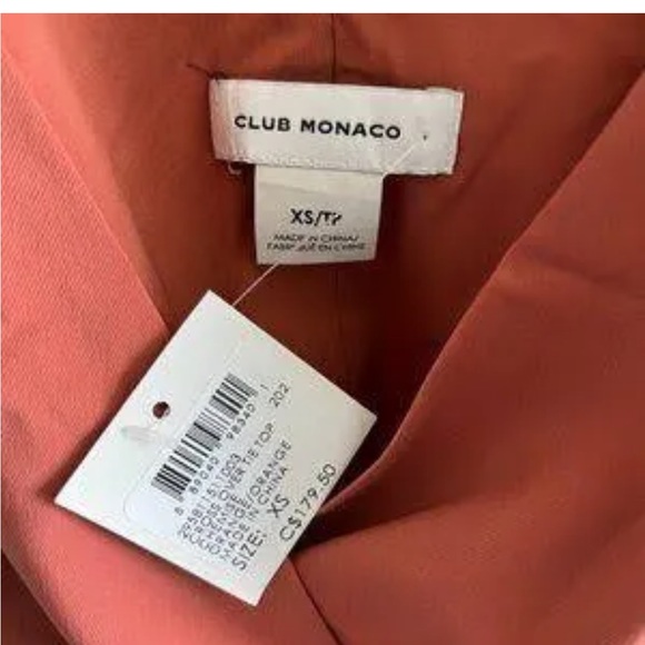 NWOT Club Monaco Cross Over Tie Top - Picture 2 of 3